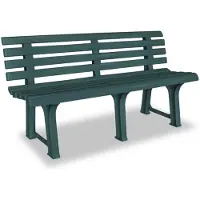 vidaXL Gartenbank 145,5 cm Kunststoff Grün