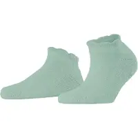Falke Soft Elegance Damen Haussocken, 39-42, Grün, Uni, Wolle