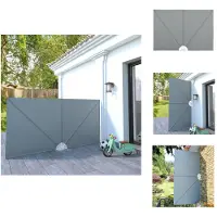 vidaXL Faltbarer Terrassen-Seitenfächer Grau 300×150 cm - Sonnenschirme & Sonnenschutze