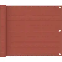 The Living Store Balkon-Sichtschutz Terracotta-Rot 75x500 cm HDPE