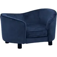 The Living Store Hundesofa Blau 69x49x40 cm Plüsch