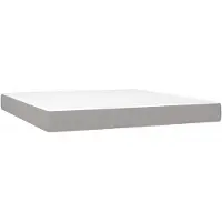 vidaXL Taschenfederkernmatratze Mittel Hellgrau 193x203x20 cm Stoff