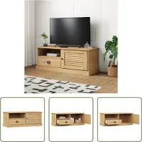 The Living Store TV-Schrank VIGO 106x40x40 cm Massivholz Kiefer