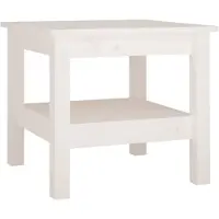 vidaXL Couchtisch Weiß 45 x 45 x 40 cm Massivholz Kiefer