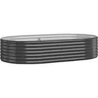 vidaXL Hochbeet Verzinkter Stahl 175x100x36 cm Anthrazit