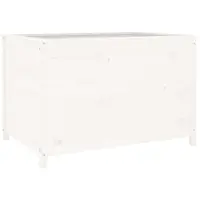 vidaXL Hochbeet Weiß 119,5x82,5x78 cm Massivholz Kiefer