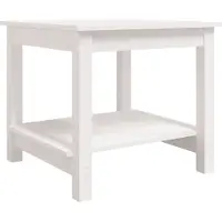 vidaXL Couchtisch Weiß 50x50x45 cm Massivholz Kiefer