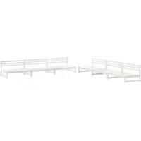 vidaXL 6-tlg. Garten-Lounge-Set Weiß Massivholz Kiefer