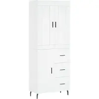 vidaXL Highboard Weiß 69,5x34x180 cm Holzwerkstoff