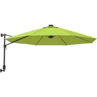 vidaXL Wand-Sonnenschirm Apfelgrün 290 cm