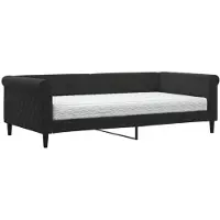 vidaXL Tagesbett mit Matratze Schwarz 100x200 cm Samt