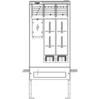 Hager ZAS207KH1 Zähleranschlusssäule 207, universN, 4 Zählerplätze, 3-Punkt, 5-polig