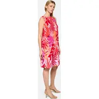 Betty Barclay Plisseekleid "Plisseekleid ohne Arm", Damen, Gr. 42, EURO, rot (rot, pink), Obermaterial: 100% Polyester PES., Kleider Plisseekleid