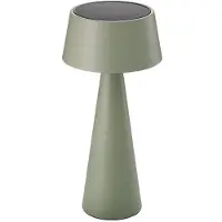 Sigor LED-Akku-Tischleuchte Solino, grün, Solar/USB, 26 cm, IP44