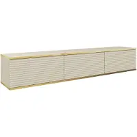 3Xeliving Hängender TV-Schrank, Modernes Design, Farbe: Beige, L: 175 cm, H: 30 cm