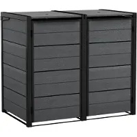Keter Hide Away Mülleimerschrank, 240 l, Kunststoff, 261887