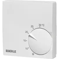 Eberle 131110151100 Polarweißer Raumregler extra flach, 5-30C, AC 230V, 1Öffner, 5 A. RTR-S 6121-1