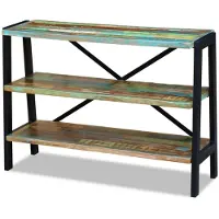 vidaXL Sideboard 3 Regalböden Altholz