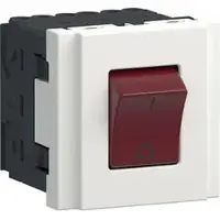 Hager G00A029016 Steckdose 45x45 Schalter EIN/AUS 16A mit LED verkehrsweiß