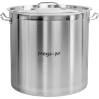 Markenlos Hoher Cateringtopf mit Deckel Mega-M PRO 36l Ø 36 cm x H 36 cm N
