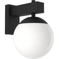 Eglo Außenwandleuchte Bufalata, schwarz/opalweiß