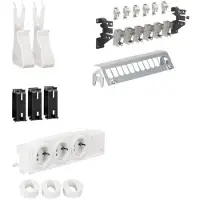 Hager UM00M1 Multimedia Kit,univers,m.3xSteckdose,12xPatchPanel m.6xRJ45,Geräte-u.Kabelhalter