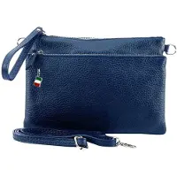 Florence Leder Tasche Umhängetasche Handgelenktasche blau OTF816B