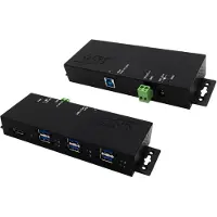 EXSYS EX-1517HMVS, USB 3.2 Gen 1 (3.1 Gen 1) Type-A, USB Typ-B, 5000 Mbit/s, Schwarz, Metall, Leistung, Taiwan
