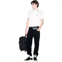Armani Exchange für Herren. XM002356AF13026U0009 Lässiges beigefarbenes Poloshirt (S), Baumwolle, Kurzarm