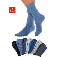 Lavana "Damensocken meliert und uni" Packung, 7 Stk. tlg. mit druckfreiem Bündchen