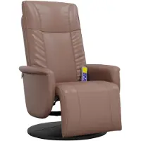 vidaXL Massagesessel mit Fußteil Braun Kunstleder