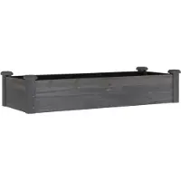 vidaXL Hochbeet mit Einsatz Grau 120x45x25 cm Massivholz Tanne
