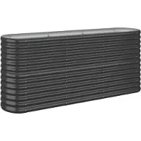 vidaXL Hochbeet Verzinkter Stahl 152x40x68 cm Anthrazit