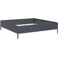 vidaXL Hochbeet Anthrazit 100x100x26 cm Stahl