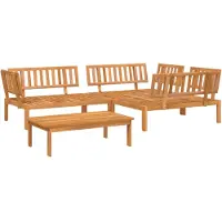 vidaXL 4-tlg. Garten-Sofagarnitur aus Paletten Massivholz Akazie