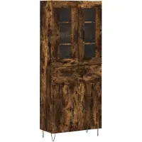 vidaXL Highboard Räuchereiche 69,5x34x180 cm Holzwerkstoff