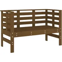 vidaXL Gartenbank Honigbraun 111,5x53x71 cm Massivholz Kiefer