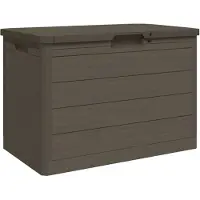 vidaXL Outdoor-Kissenbox Braun 77,5x44,5x53 cm Polypropylen