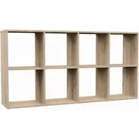 3Xeliving Bücherschrank 2X4, Bücherregal, Würfelregal, Braun