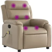 vidaXL Massagesessel Cappuccino-Braun Kunstleder