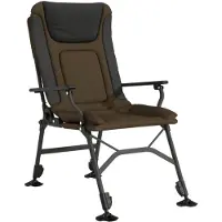 vidaXL Angelstuhl mit Armlehnen Klappbar Taupe