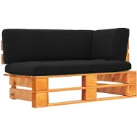 vidaXL Garten-Ecksofa aus Paletten Honigbraun Kiefernholz Imprägniert