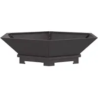 vidaXL Feuerstelle Schwarz 100 x 100 x 28 cm Wetterfeststahl