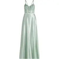Vera Mont Abendkleid "Abendkleid mit Stickerei", Damen, Gr. 34, EURO, grün (fresh peppermint), Obermaterial: 95% Polyester PES. 5% Elasthan EL., Kleider Abendkleid