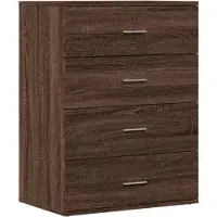 DKD Home Decor Sideboard Braun Eichen-Optik 60x39x80 cm Holzwerkstoff