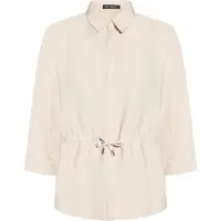 Betty Barclay Outdoorbluse "Blusenjacke mit Tunnelzug", Damen, Gr. 38, beige (grau beige), Obermaterial: 89% Viskose CV. 11% Polyamid PA., Blusen Outdoorbluse