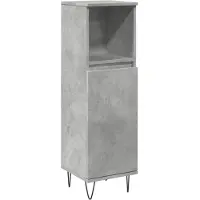 vidaXL Badschrank Betongrau 30x30x100 cm Holzwerkstoff