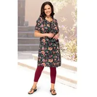 HEINE Viskose-Kleid in Druck fuchsia in Größe 40 von DW-Shop, Fuchsia, 40