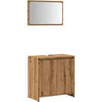 vidaXL 2-tlg. Badmöbel-Set Artisan-Eiche Holzwerkstoff