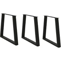 vidaXL Esstisch Beine V-Form 3 Stück Schwarz 70x(72-73,3) cm Stahl